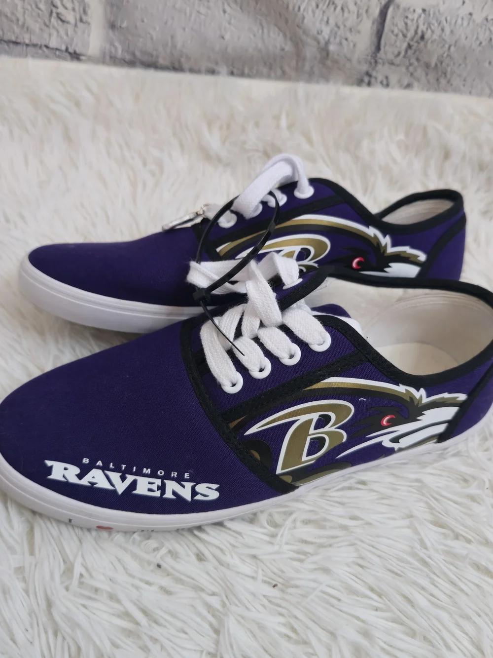 Baltimore Ravens Women's Purple Logo Canvas Sneakers